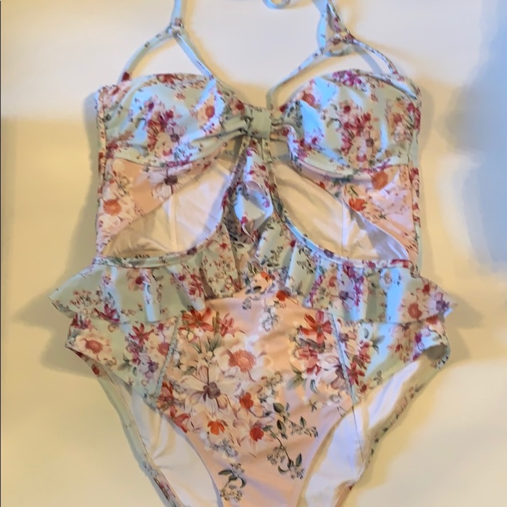 Mink Pink Floral Cut Out Swimsuit